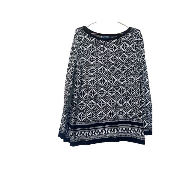 Karen Scott snowflake pullover round neck sweater size large - Picture 1 of 3